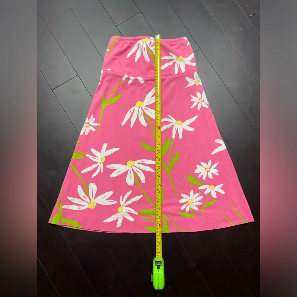LILLY PULITZER Dress Size XS Strapless Hotty Pink Twirlers Floral Women’s - Picture 5 of 7